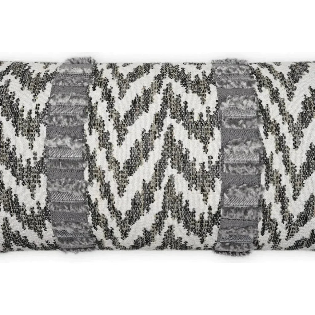 Outdoor Indiana Lumbar Pillow - Grey-Outdoor Pillows-D.V. Kap-LOOMLAN