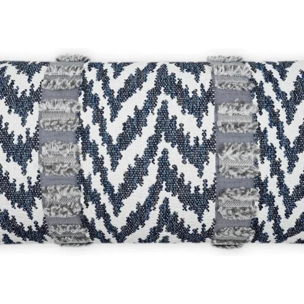 Outdoor Indiana Lumbar Pillow - Indigo-Outdoor Pillows-D.V. Kap-LOOMLAN