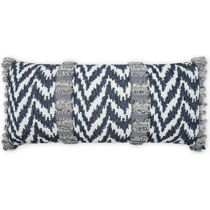 Outdoor Indiana Lumbar Pillow - Indigo-Outdoor Pillows-D.V. Kap-LOOMLAN
