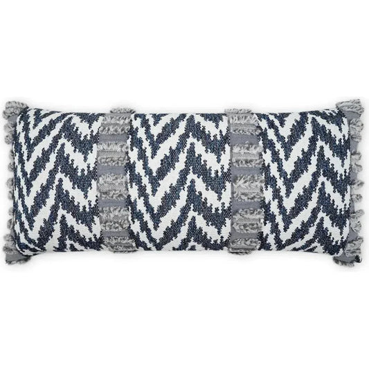 Outdoor Indiana Lumbar Pillow - Indigo-Outdoor Pillows-D.V. Kap-LOOMLAN