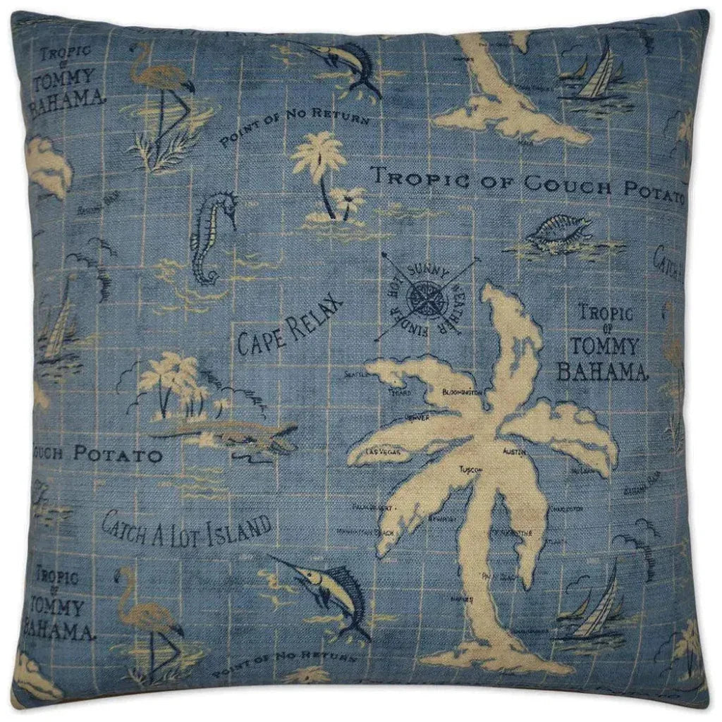 Outdoor Island Song Pillow - Ocean-Outdoor Pillows-D.V. Kap-LOOMLAN