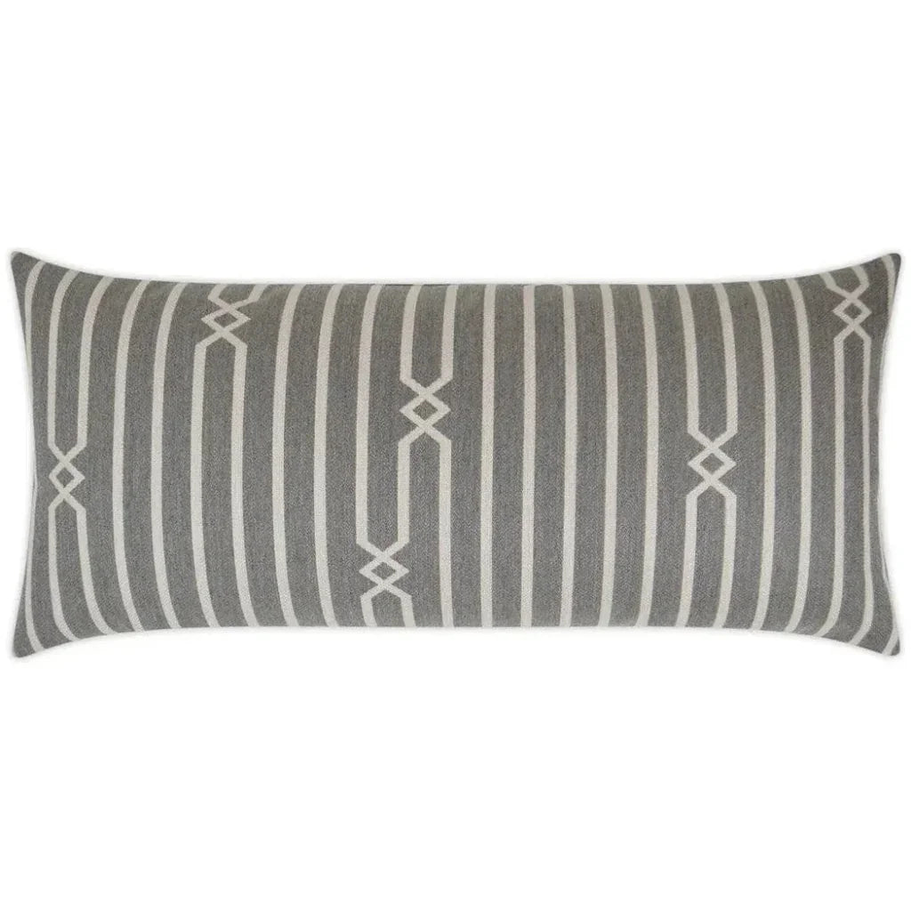 Outdoor Kitri Lumbar Pillow - Stone-Outdoor Pillows-D.V. Kap-LOOMLAN