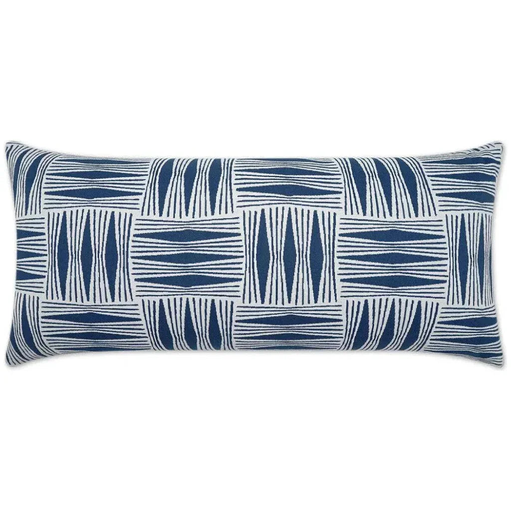 Outdoor Kizomba Lumbar Pillow - Blue-Outdoor Pillows-D.V. Kap-LOOMLAN