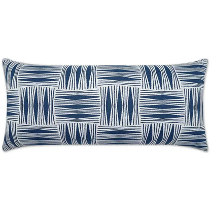 Outdoor Kizomba Lumbar Pillow - Blue-Outdoor Pillows-D.V. Kap-LOOMLAN