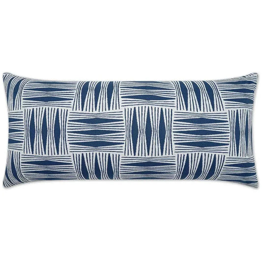 Outdoor Kizomba Lumbar Pillow - Blue-Outdoor Pillows-D.V. Kap-LOOMLAN