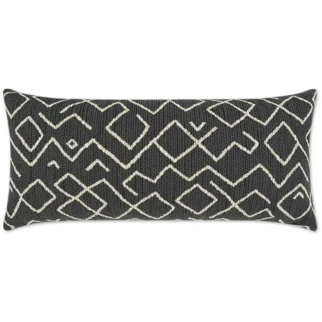 Outdoor Kraken Lumbar Pillow - Charcoal-Outdoor Pillows-D.V. Kap-LOOMLAN