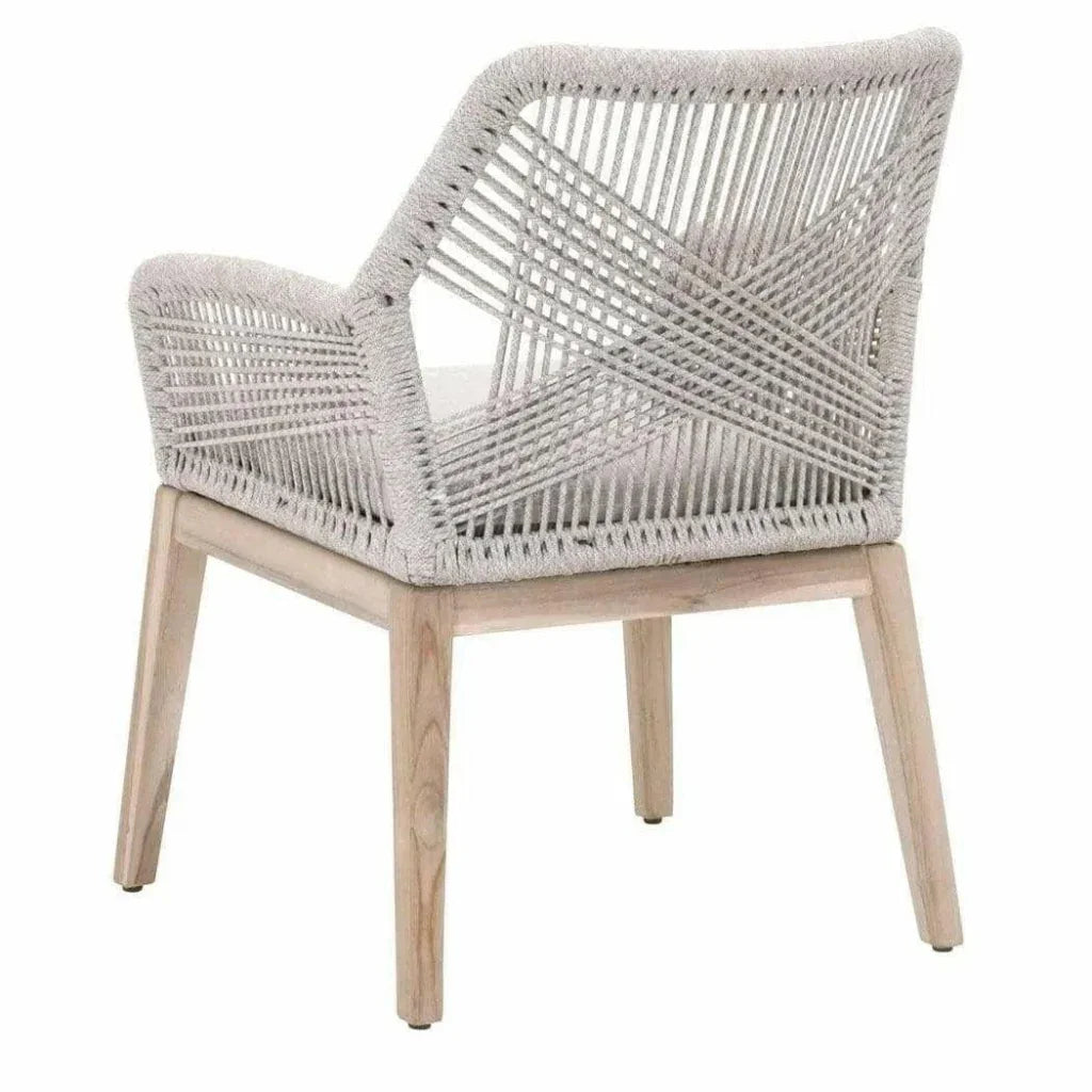Outdoor Loom Rope Dining Arm Chair 2PC Rope-Outdoor Dining Chairs-Essentials For Living-LOOMLAN