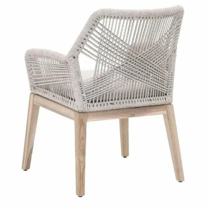 Outdoor Loom Rope Dining Arm Chair 2PC Rope-Outdoor Dining Chairs-Essentials For Living-LOOMLAN