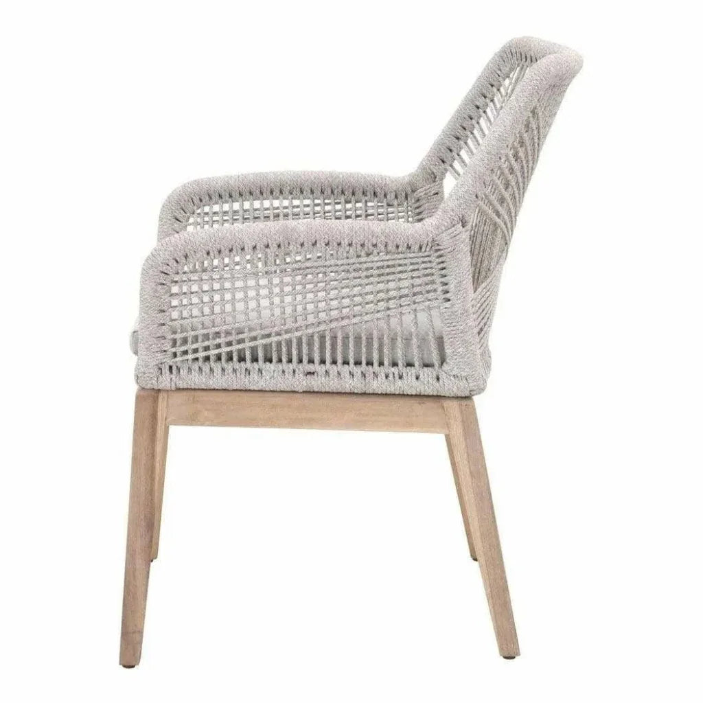 Outdoor Loom Rope Dining Arm Chair 2PC Rope-Outdoor Dining Chairs-Essentials For Living-LOOMLAN