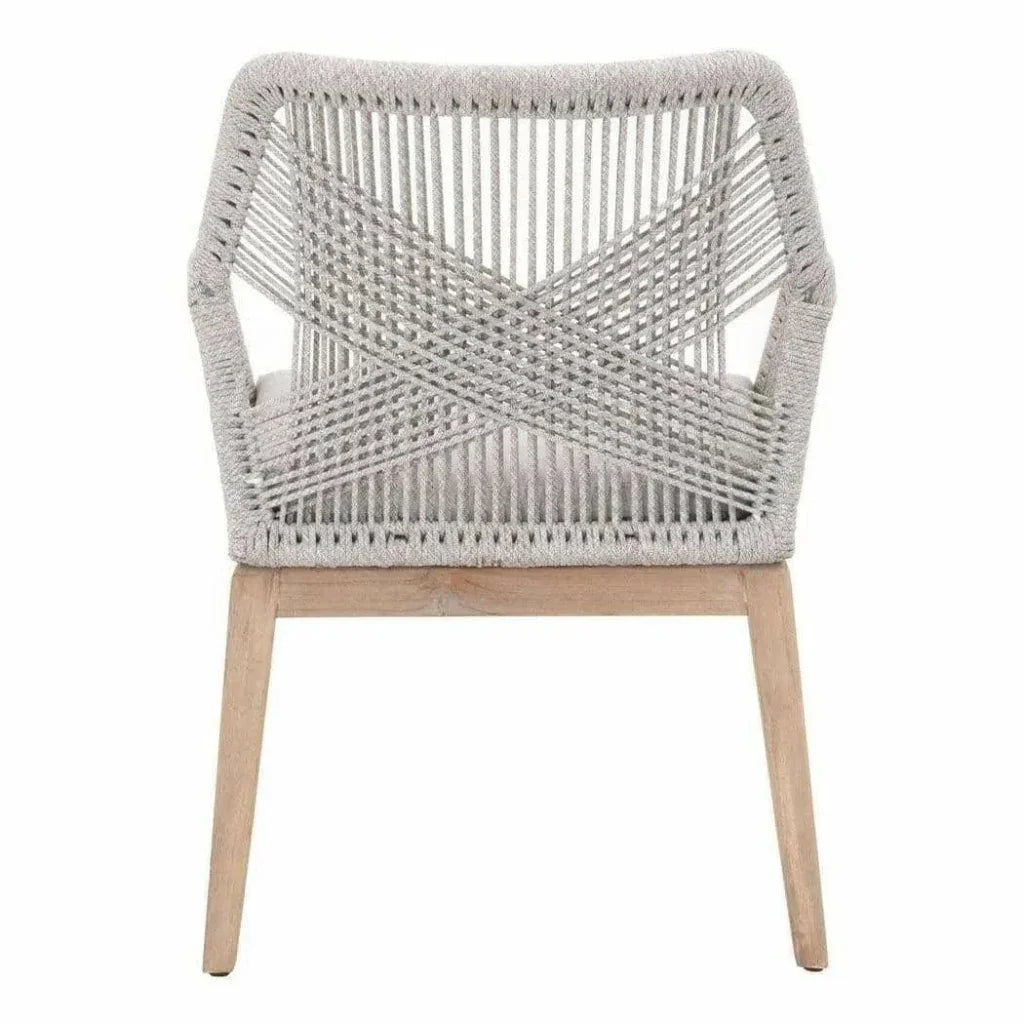 Outdoor Loom Rope Dining Arm Chair 2PC Rope-Outdoor Dining Chairs-Essentials For Living-LOOMLAN
