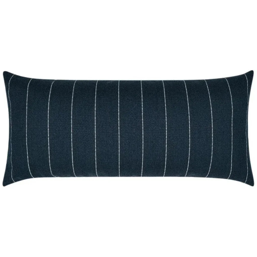 Outdoor Malibu Lumbar Pillow - Indigo-Outdoor Pillows-D.V. Kap-LOOMLAN