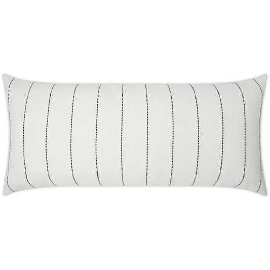 Outdoor Malibu Lumbar Pillow - White-Outdoor Pillows-D.V. Kap-LOOMLAN