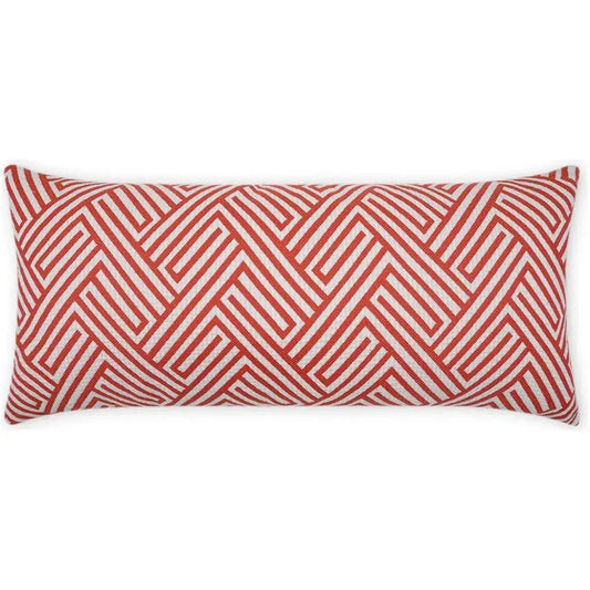 Outdoor Mandros Lumbar Pillow - Coral-Outdoor Pillows-D.V. Kap-LOOMLAN