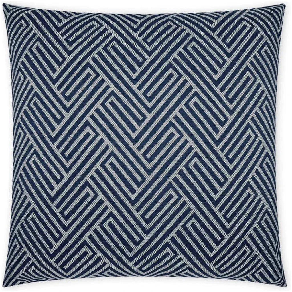 Outdoor Mandros Pillow - Navy-Outdoor Pillows-D.V. Kap-LOOMLAN