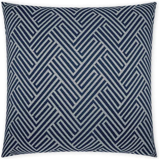 Outdoor Mandros Pillow - Navy-Outdoor Pillows-D.V. Kap-LOOMLAN
