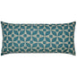 Outdoor Marquee Lumbar Pillow - Turquoise-Outdoor Pillows-D.V. Kap-LOOMLAN