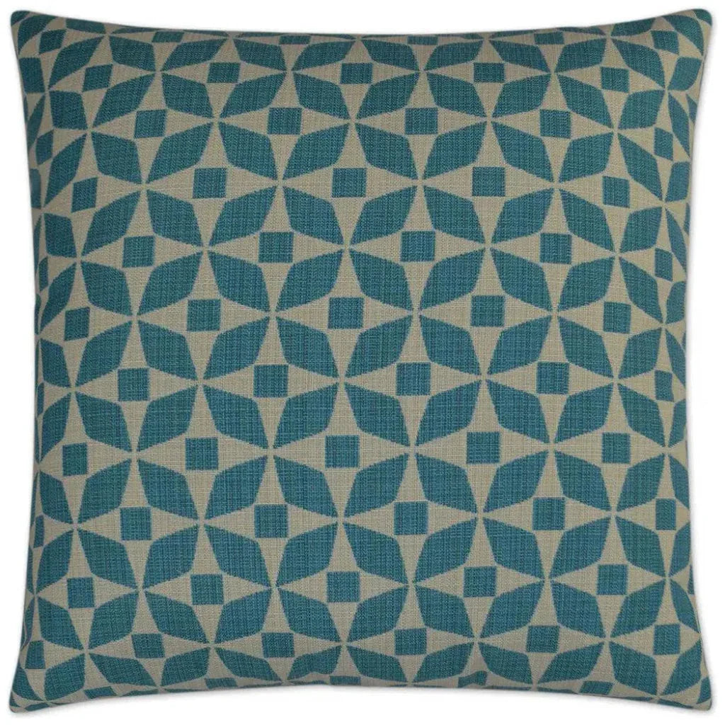 Outdoor Marquee Pillow - Turquoise-Outdoor Pillows-D.V. Kap-LOOMLAN