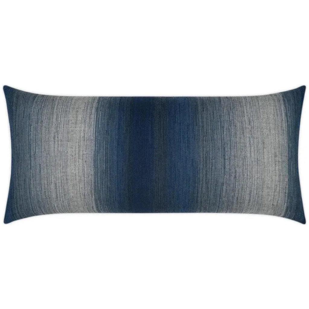 Outdoor Meditate Lumbar Pillow - Indigo-Outdoor Pillows-D.V. Kap-LOOMLAN