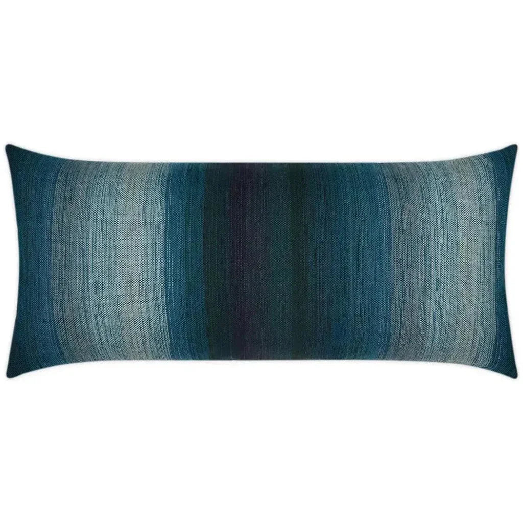 Outdoor Meditate Lumbar Pillow - Turquoise-Outdoor Pillows-D.V. Kap-LOOMLAN