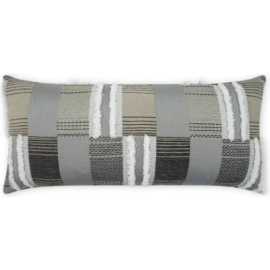 Outdoor Mickey Lumbar Pillow - Grey-Outdoor Pillows-D.V. Kap-LOOMLAN