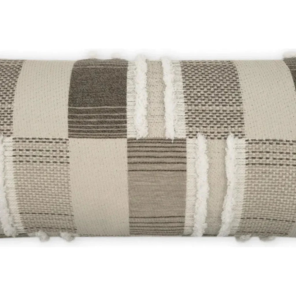 Outdoor Mickey Lumbar Pillow - Taupe-Outdoor Pillows-D.V. Kap-LOOMLAN