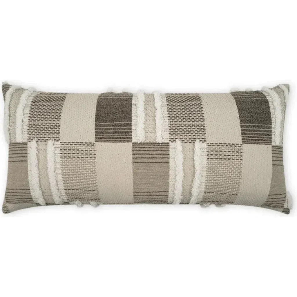 Outdoor Mickey Lumbar Pillow - Taupe-Outdoor Pillows-D.V. Kap-LOOMLAN
