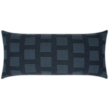 Outdoor Novara Lumbar Pillow - Indigo-Outdoor Pillows-D.V. Kap-LOOMLAN