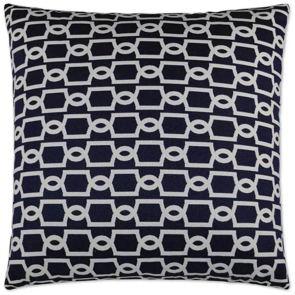 Outdoor Ocean Gate Pillow - Navy-Outdoor Pillows-D.V. Kap-LOOMLAN