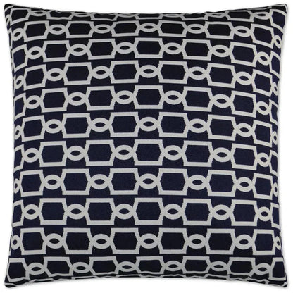 Outdoor Ocean Gate Pillow - Navy-Outdoor Pillows-D.V. Kap-LOOMLAN