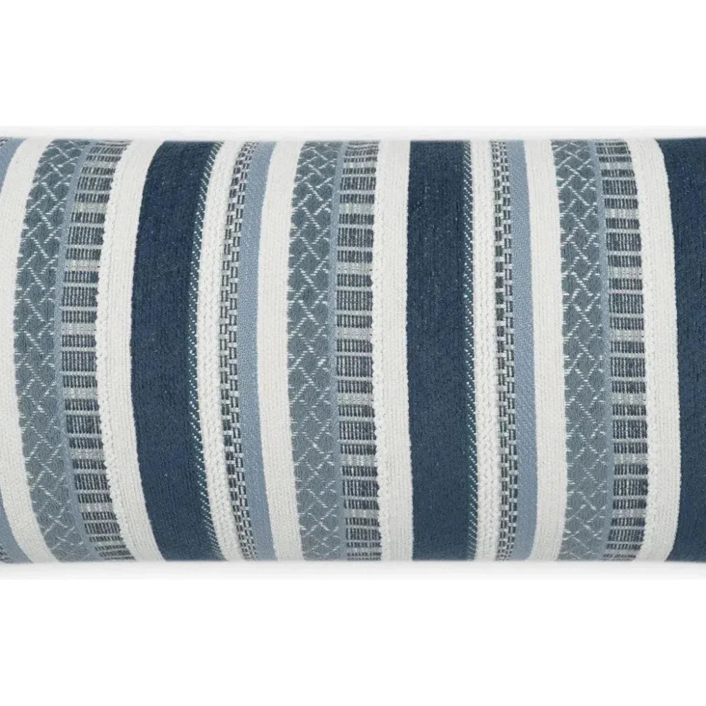 Outdoor Oriana Lumbar Pillow - Indigo-Outdoor Pillows-D.V. Kap-LOOMLAN