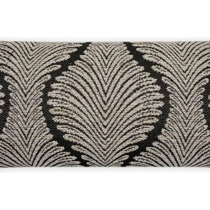 Outdoor Palmyra Lumbar Pillow - Black-Outdoor Pillows-D.V. Kap-LOOMLAN