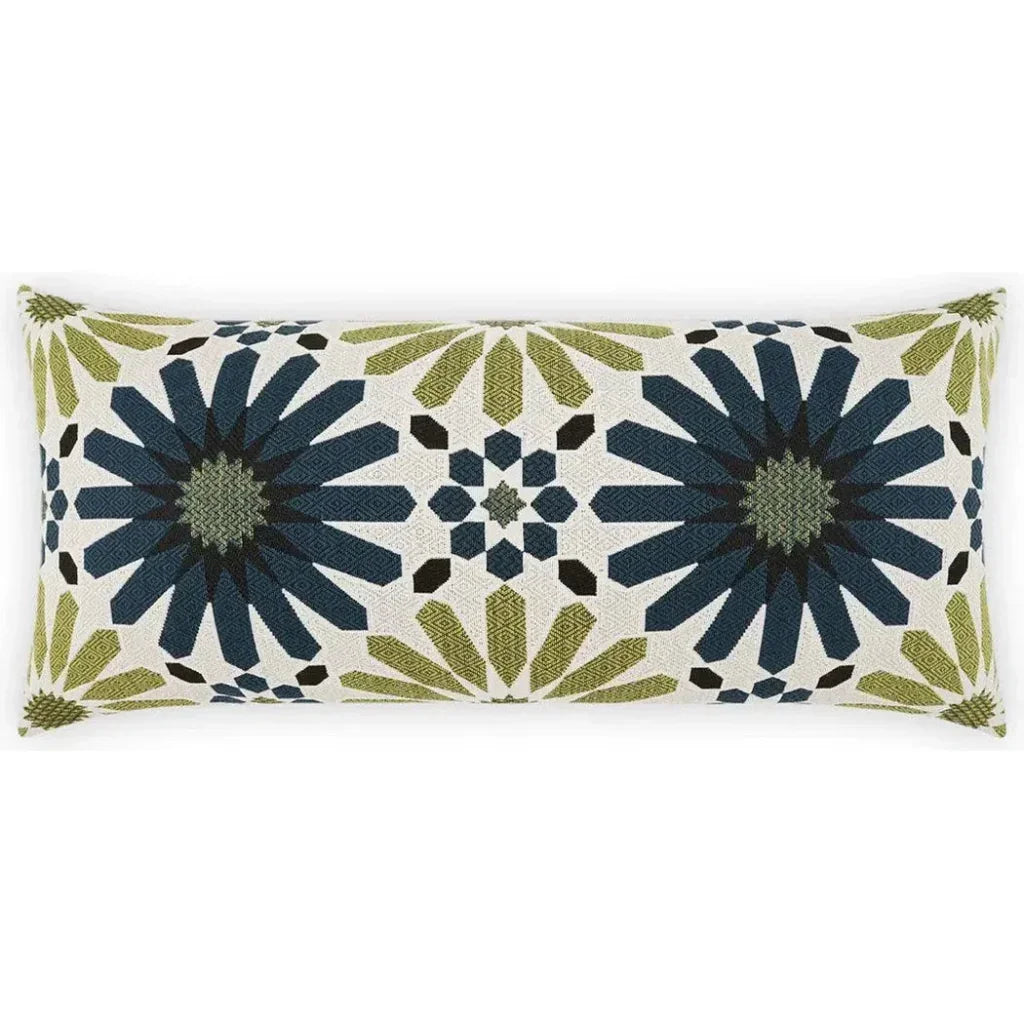 Outdoor Pasha Lumbar Pillow - Blue-Outdoor Pillows-D.V. Kap-LOOMLAN