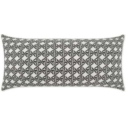 Outdoor Pella Lumbar Pillow - Ebony-Outdoor Pillows-D.V. Kap-LOOMLAN