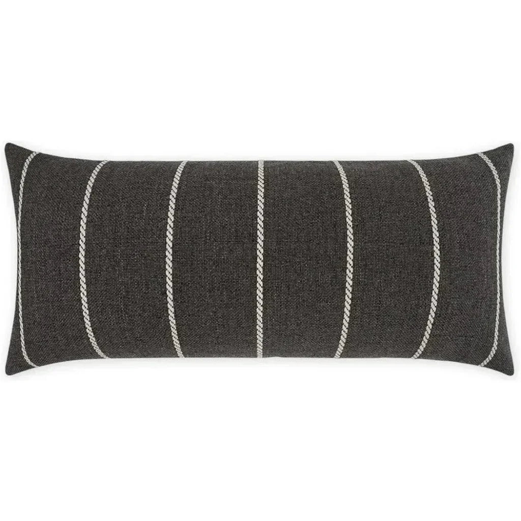 Outdoor Pencil Lumbar Pillow - Carbon-Outdoor Pillows-D.V. Kap-LOOMLAN