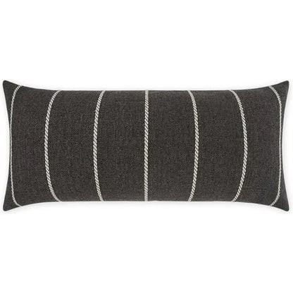 Outdoor Pencil Lumbar Pillow - Carbon-Outdoor Pillows-D.V. Kap-LOOMLAN