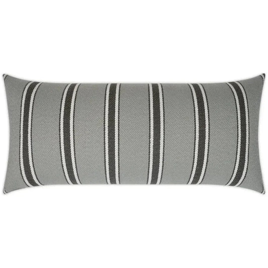 Outdoor Peyton Lumbar Pillow - Grey-Outdoor Pillows-D.V. Kap-LOOMLAN