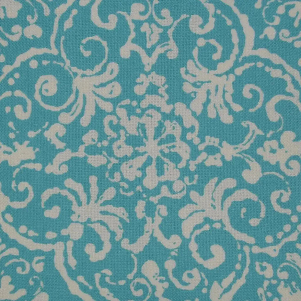 Outdoor Print Affair Pillow - Turquoise-Outdoor Pillows-D.V. Kap-LOOMLAN