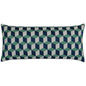 Outdoor Puzzle Lumbar Pillow - Emerald-Outdoor Pillows-D.V. Kap-LOOMLAN