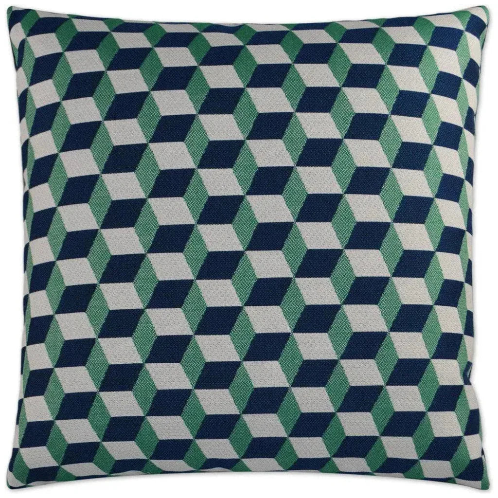 Outdoor Puzzle Pillow - Emerald-Outdoor Pillows-D.V. Kap-LOOMLAN