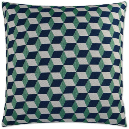 Outdoor Puzzle Pillow - Emerald-Outdoor Pillows-D.V. Kap-LOOMLAN