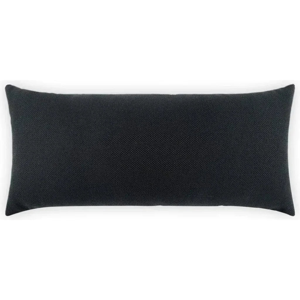 Outdoor Pyke Lumbar Pillow - Ebony-Outdoor Pillows-D.V. Kap-LOOMLAN