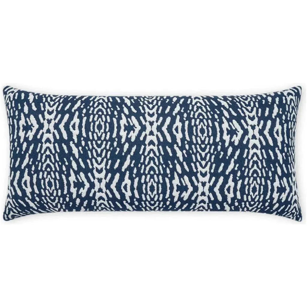 Outdoor Riff Lumbar Pillow - Blue-Outdoor Pillows-D.V. Kap-LOOMLAN