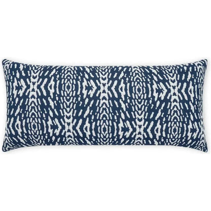 Outdoor Riff Lumbar Pillow - Blue-Outdoor Pillows-D.V. Kap-LOOMLAN