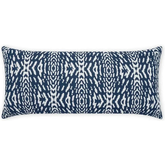 Outdoor Riff Lumbar Pillow - Blue-Outdoor Pillows-D.V. Kap-LOOMLAN