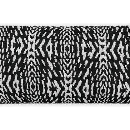 Outdoor Riff Lumbar Pillow - Ebony-Outdoor Pillows-D.V. Kap-LOOMLAN