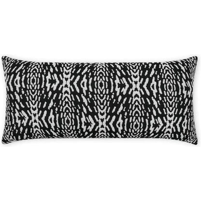 Outdoor Riff Lumbar Pillow - Ebony-Outdoor Pillows-D.V. Kap-LOOMLAN