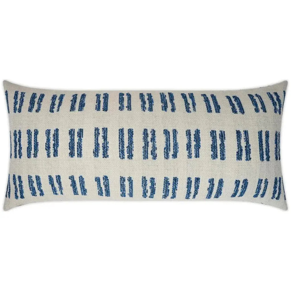 Outdoor Saybrook Lumbar Pillow - Blue-Outdoor Pillows-D.V. Kap-LOOMLAN