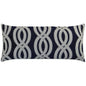Outdoor Sea Shore Lumbar Pillow - Navy-Outdoor Pillows-D.V. Kap-LOOMLAN