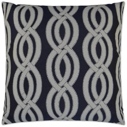 Outdoor Sea Shore Pillow - Navy-Outdoor Pillows-D.V. Kap-LOOMLAN