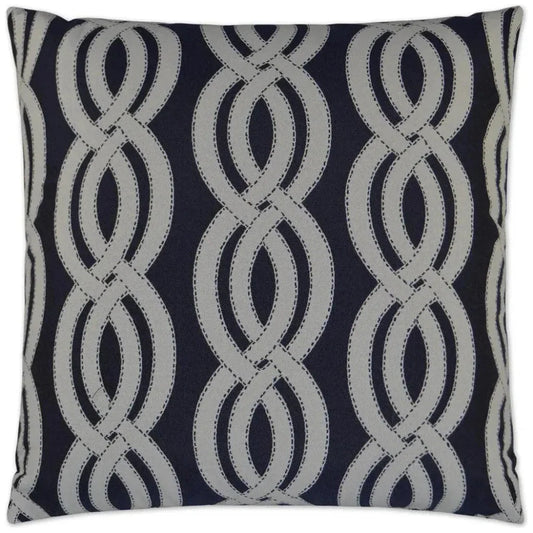 Outdoor Sea Shore Pillow - Navy-Outdoor Pillows-D.V. Kap-LOOMLAN